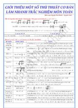 Một số thủ thuật cơ bản làm nhanh trắc nghiệm môn toán